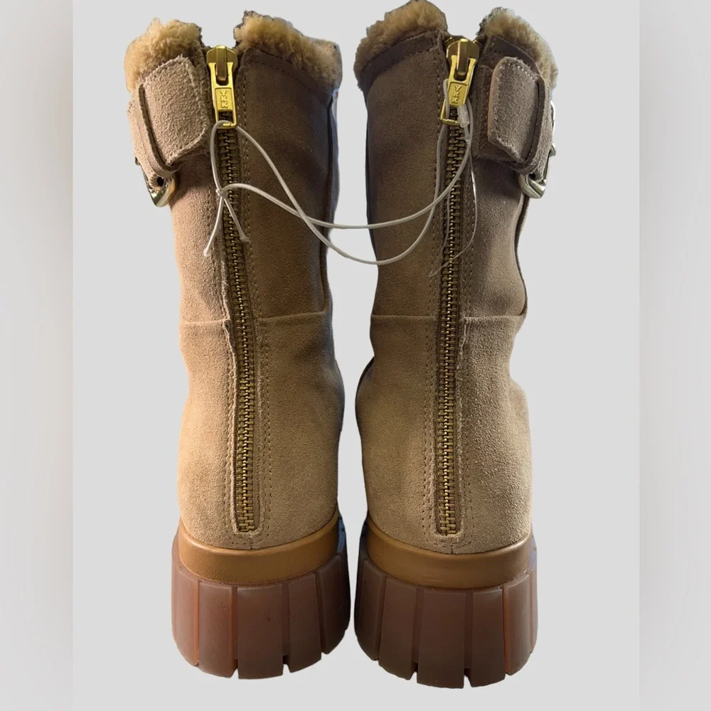 Free People Fable‎ Faux Fur Platform Winter Boots Sand Color Womens EU 39/US 8.5